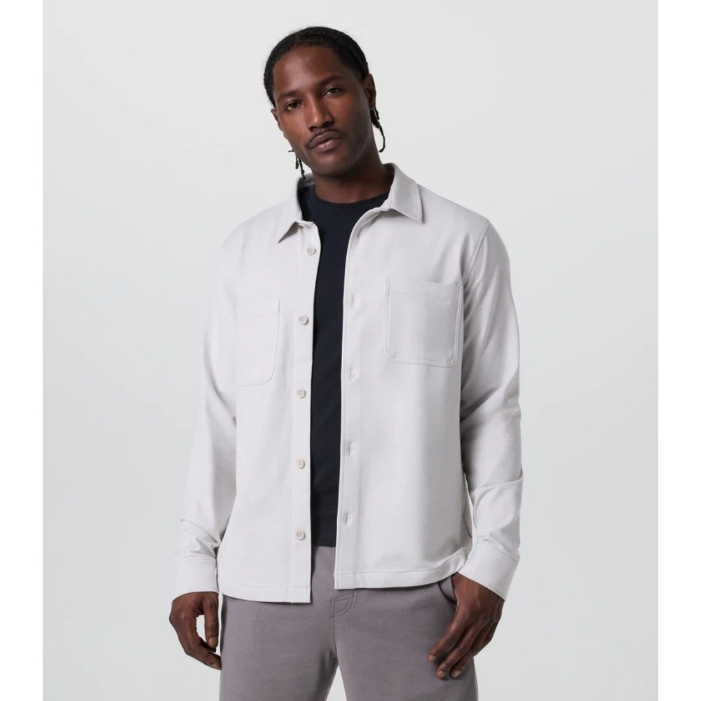 Vuori Coronado Shirt Jacket Lightweight Layering Men Heathered Gray